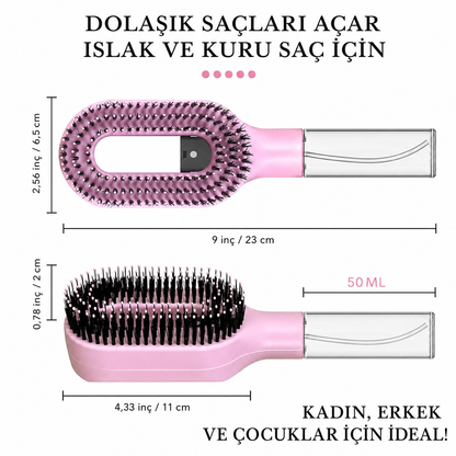 Spreya™ 2'si 1 Arada Su Püskürtmeli Dolaşık Açıcı Saç Fırçası